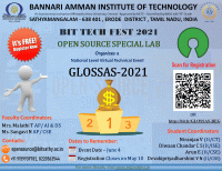 TECHFEST BIT GLOSSAS 2021 Project Presentation Poster